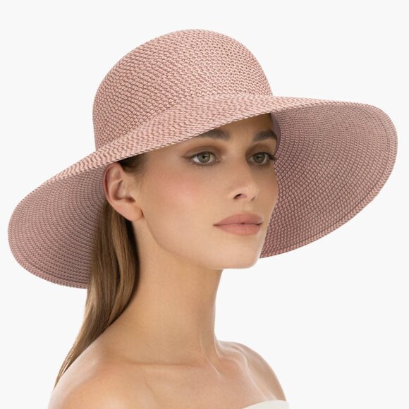 Eric Javits Hampton Squishee Hat One Size UV Protection Blush Beautiful